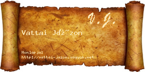 Vattai Jázon névjegykártya